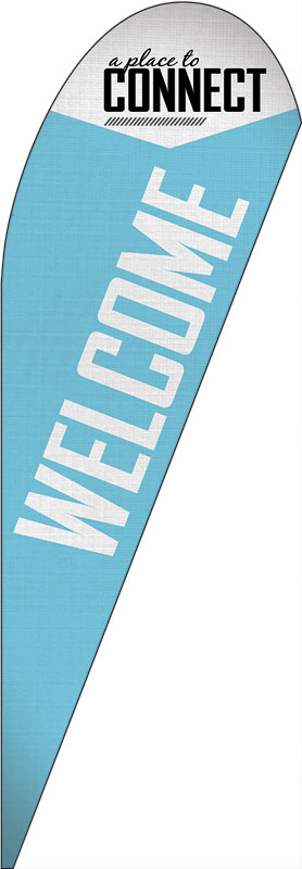 Banners, Directional, Place to Connect Welcome, 2' x 8.5'
