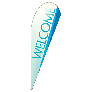 Color Rays Welcome Teardrop Flag Banners