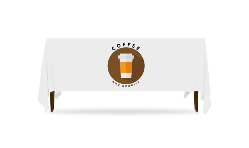Table Throws, Directional, Burlap Coffee 6' 