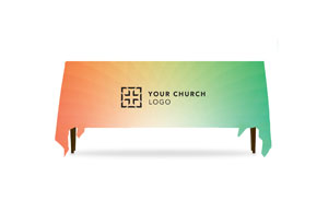 Logo Orange and Green Table Throws