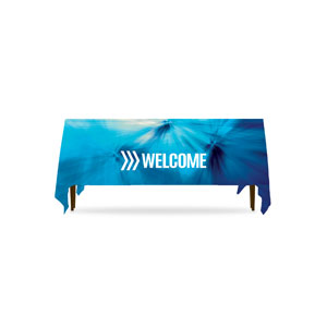 Chevron Welcome Blue Table Throws