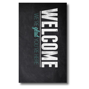 Slate Welcome 3 x 5 Vinyl Banner