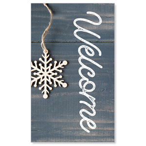 Wood Ornaments Welcome 3 x 5 Vinyl Banner