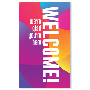 Curved Colors Welcome 3 x 5 Vinyl Banner