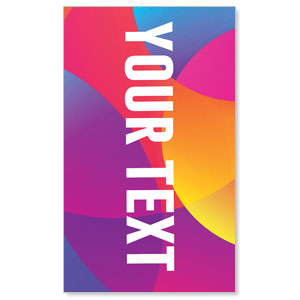 Curved Colors Your Text 3 x 5 Vinyl Banner
