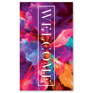Easter Color Smoke Welcome 3 x 5 Vinyl Banner