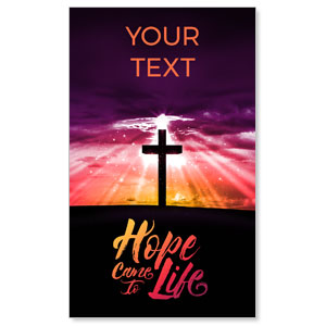 Hope Life Cross Your Text 3 x 5 Vinyl Banner