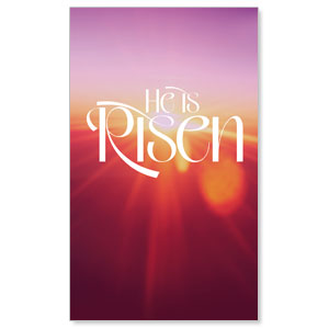 He Is Risen Light 3 x 5 Vinyl Banner