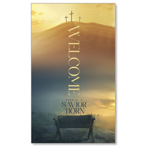 Behold A Savior Is Born 3 x 5 Vinyl Banner