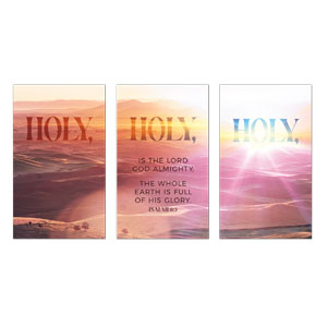 Desert Sunrise Isaiah 6:3 3 x 5 Vinyl Banner