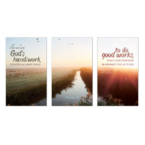 Sunrise Stream Eph 2:10 3 x 5 Vinyl Banner