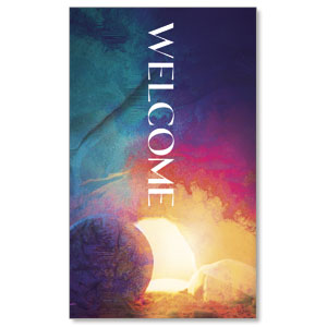 Colorful Open Tomb 3 x 5 Vinyl Banner