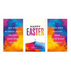 Colorful Easter Crosses Triptych 