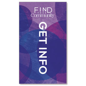 Find Your Community Get Info 3 x 5 Vinyl Banner