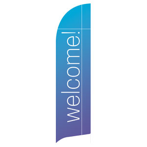 Color Wash Welcome Flag Banner
