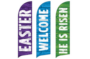 Easter Welcome Set Flag Banner