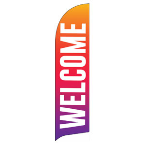 Welcome Bold Abstract Flag Banner