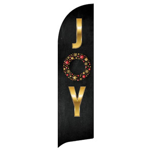 Gold Joy Wreath Flag Banner