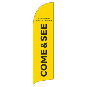 Yellow Grand Opening Flag Banner