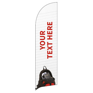 Backpack Your Text Flag Banner