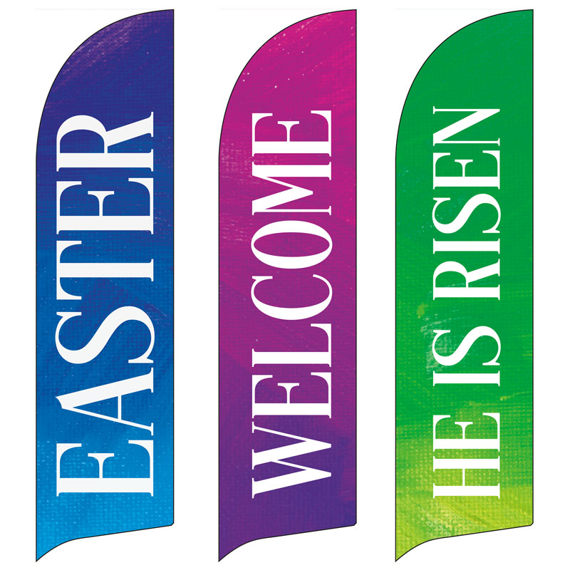 Banners, Easter, Easter Paint Flag Set, 2' x 8.5'
