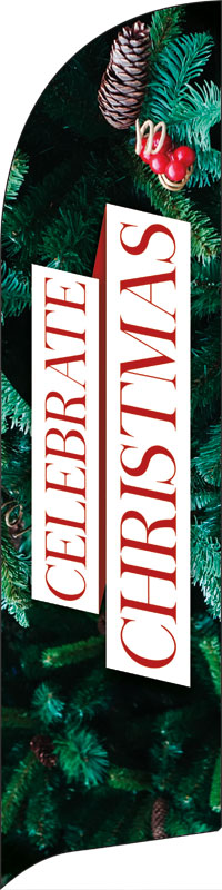 Banners, Christmas, Celebrate Christmas Pine, 2' x 8.5'