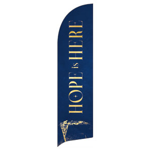 Hope is Here Gold Flag Banner