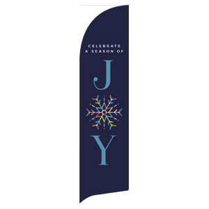 Joy Snowflake Flag Banner