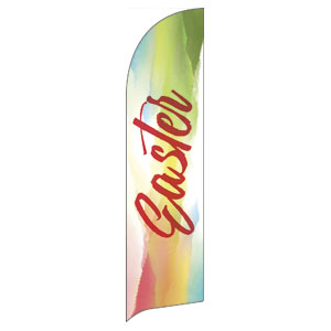 Easter Watercolor Mountains Flag Banner