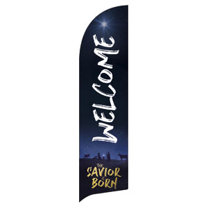 Savior is Born Star Flag Banner