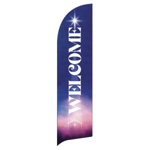 Christmas Stable Flag Banner