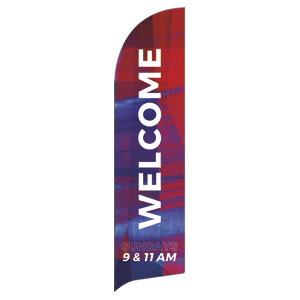 You're Invited Sundays Flag Banner