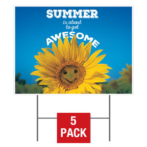 Summer is Awesome Yard Signs - Stock 1-sided