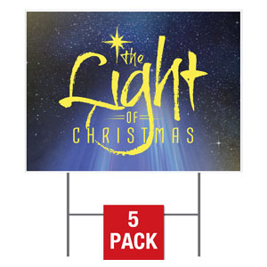 The Light of Christmas  Yard Signs - Stock 1-sided