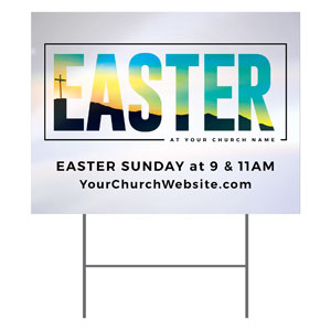 Bold Easter Calvary Hill YardSigns