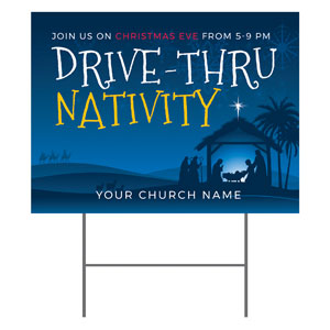 Drive-Thru Christmas Nativity YardSigns