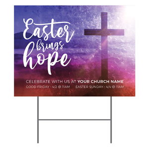 Easter Brings Hope Cross YardSigns