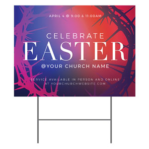 Celebrate Easter Crown YardSigns