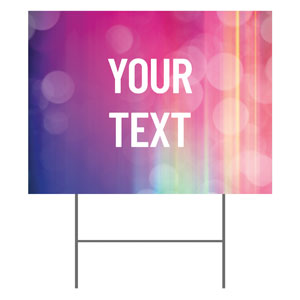 Colorful Lights Your Text 18"x24" YardSigns