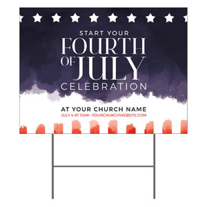 Fourth of July Paint 18"x24" YardSigns