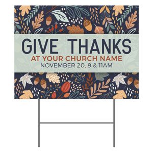 Autumn Give Thanks YardSigns