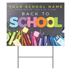Back To School Colors YardSigns