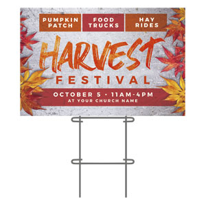 Harvest Festival Leaves 36"x23.5" Large YardSigns