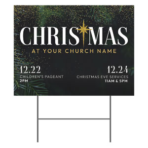 Green Pine Christmas 18"x24" YardSigns