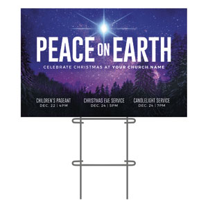 Peace On Earth Sky 36"x23.5" Large YardSigns