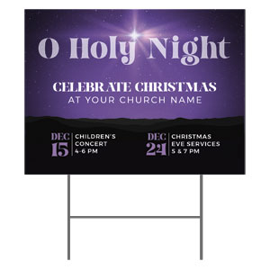 O Holy Night Star 18"x24" YardSigns