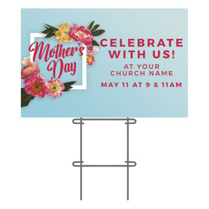 Mother's Day Floral Frame 36"x23.5" Large YardSigns