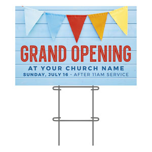 Grand Opening Flags 36"x23.5" Large YardSigns