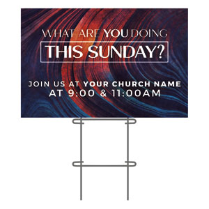 What Are You Doing Sunday 36"x23.5" Large YardSigns