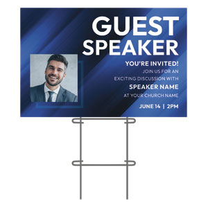 Guest Speaker 36"x23.5" Large YardSigns